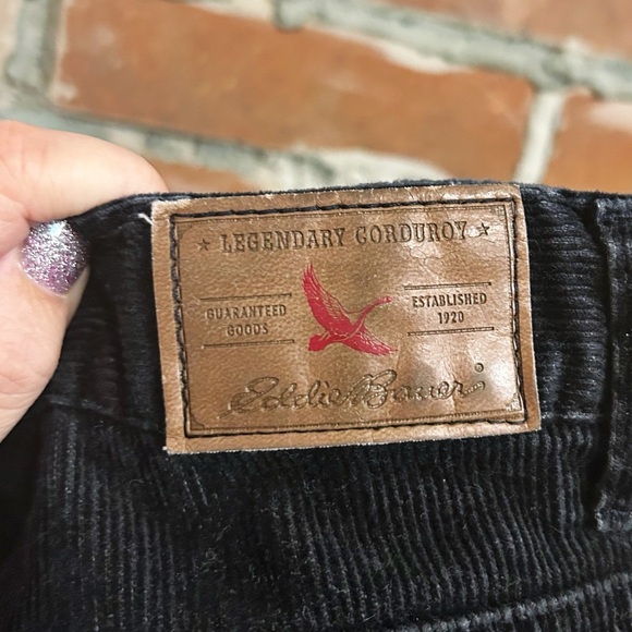 Eddie Bauer Black Corduroy Bootcut Denim Jeans Size 14 tall - Picture 9 of 9
